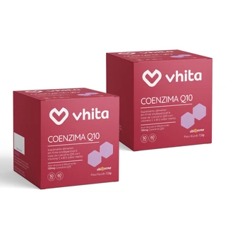 Coenzima q10 Ubiquinol 120mg com Vitamina B12 e Vitamina C em filme 60 filmes Vhita - 2 unidades