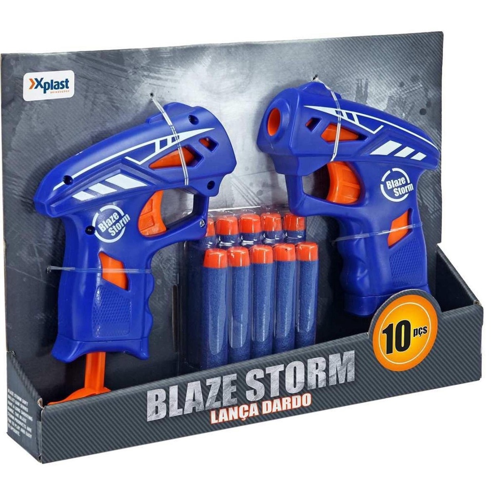 Metrahadora Blaze Storm, estilo Nerf Automática, elétrica, magazine, Soft  Bullet 20 dardos