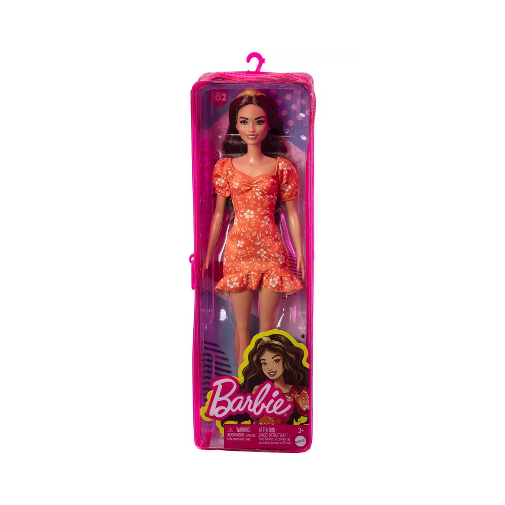 Boneca Barbie Fashionista 182 Vestido Floral e Tiara Dourada HBV16 - Mattel