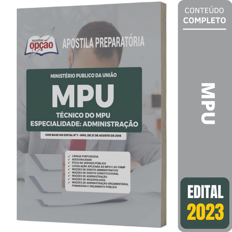 Apostila Técnico Do MPU 2023 Especialidade Administração | Shopee Brasil