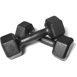 Par Halter Dumbell Sextavado Pintado 10Kg Treino Academia Cross Training