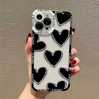 Capa Anti-Impacto Love Heart Clear Phone Para Xiaomi Poco X5 F5 X3 X4 Pro F3 Mi 13 Lite 11 12 10T 11T À Prova De Choque