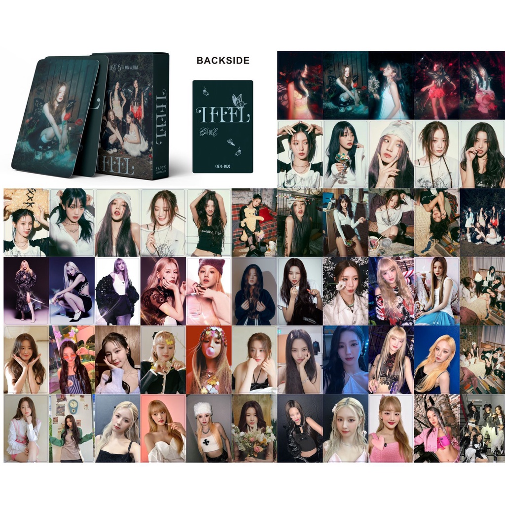 55pcs/box (G) Álbum I-DLE FEEL Photocards Queencard Eu Sou Free-ty