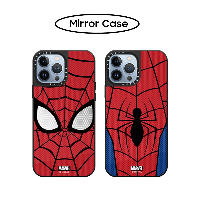 Casetify Marca Marvel Spider Man Mirror Phone Case Com Caixa Compatível  Para IPhone 15 16 Pro Max 11 12 13 14 13 Mini 14