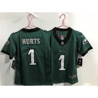 CAMISA FUTEBOL AMERICANO NFL PHILADELPHIA EAGLES SMITH- HOME BORDADO -  PRETO/VERDE