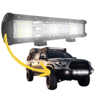 Farol de Milha LED 360W 110 LEDs Auxiliar Universal Super Branca Foco 6500K 7D Carro Off Road