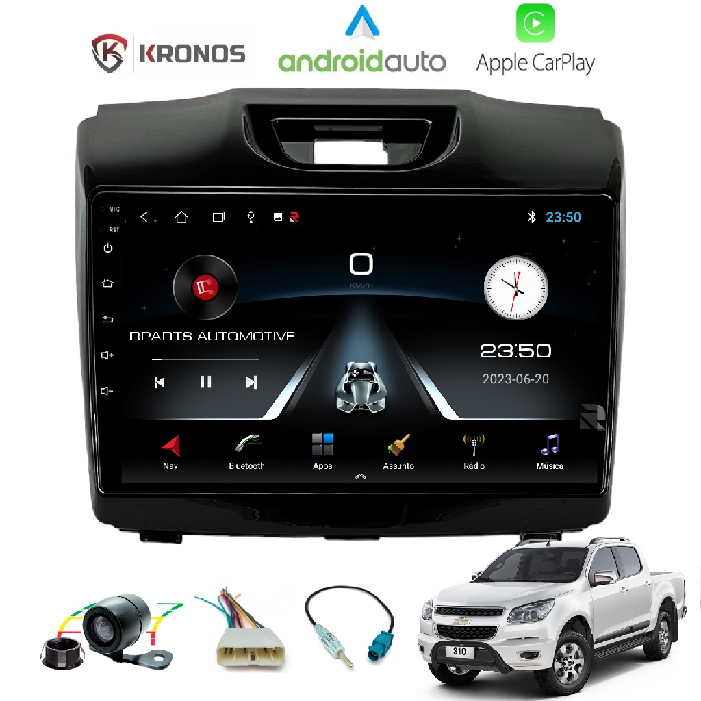 Kit Central Multimidia Kronos 9 Polegadas Android Chevrolet S10 ...