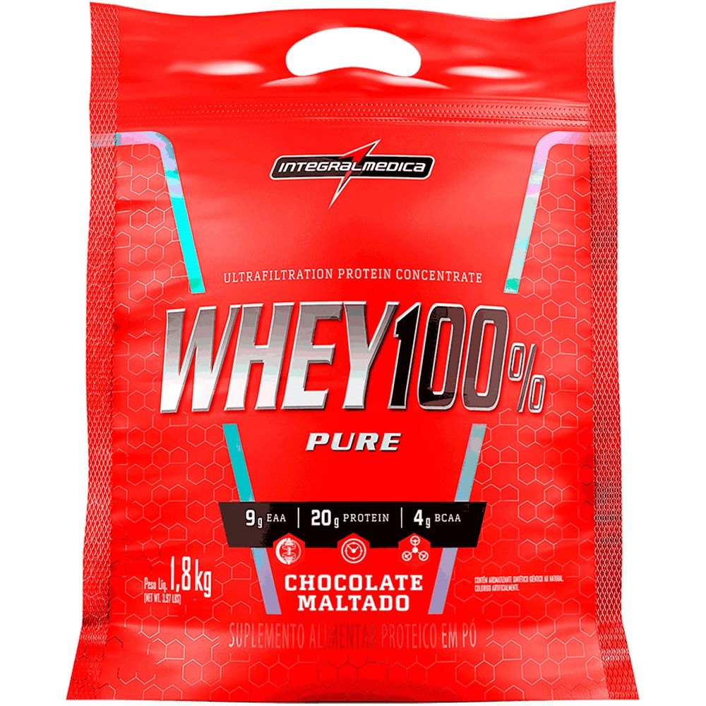 Whey 100% Pure Chocolate Maltado 900g Refil