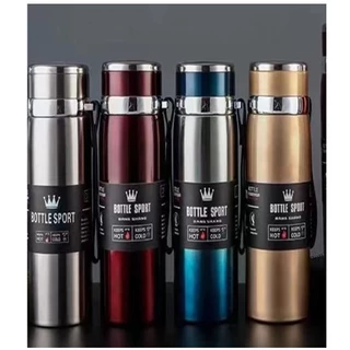 Garrafa 1000ml Inox Térmica Com Infusor Prata Dourada De Água Café Parede Dupla Com Alça em Oferta na Shopee