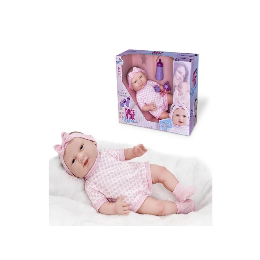 Bebe Reborn Menino + Chupeta + Mamadeira + Certidão 56cm