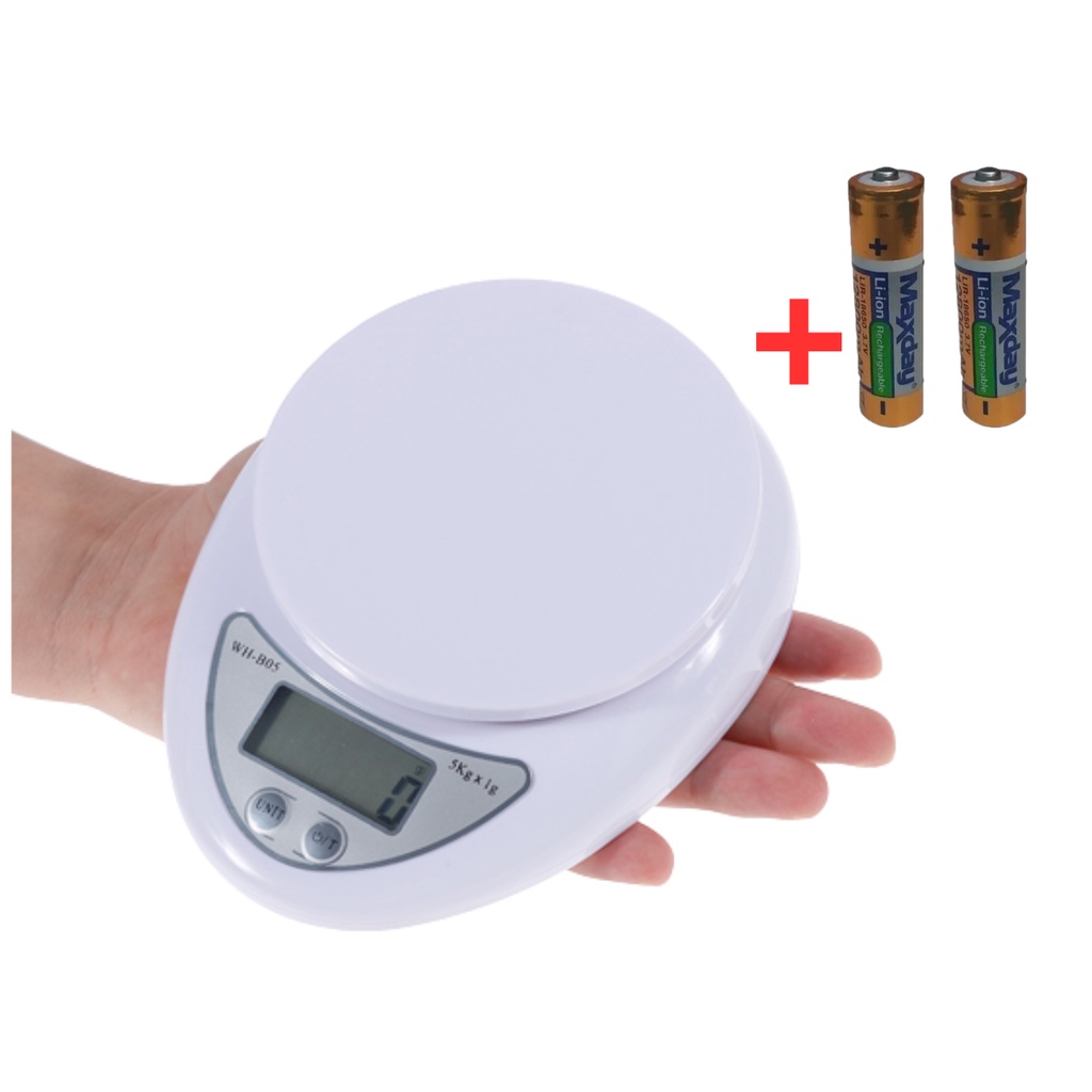 Balança De Alimentos Digital Para Cozinha Com Pilhas E Bacia | Shopee ...