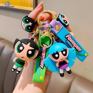 DREAMFOREST Cute Cartoon Anime Figurine Keychain Girls Policeman Keyrings Women Handbags Mochila Para Crianças Meninas Presentes De Festa De Aniversário