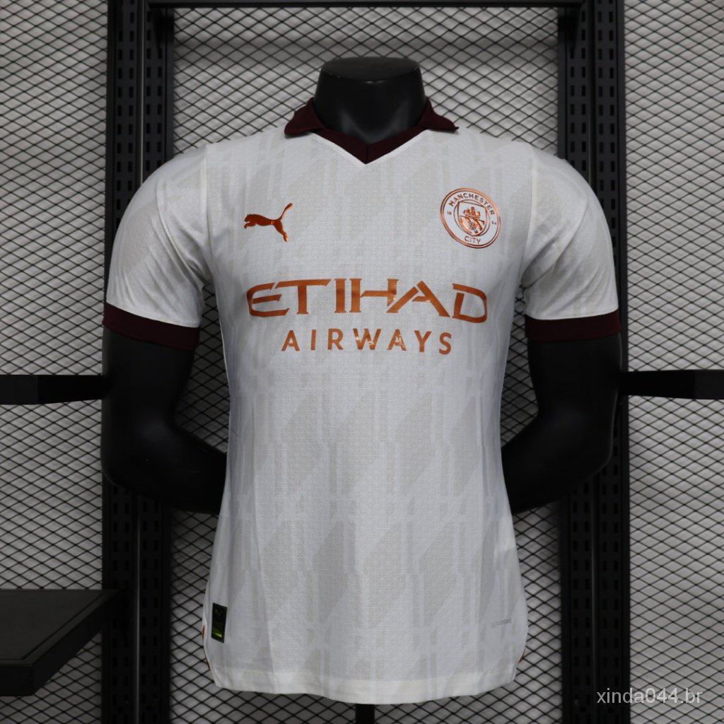 Jogadores 23-24 Manchester City Off White camisa, 1:1 alta qualidade AXCB