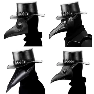 Máscara De Látex De Halloween/Médico Da Praga De Nariz Comprido Bico De Pássaro Festa De Horror Fantasia Steampunk Acessórios