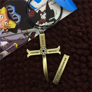 Dracule mihawk preto espada colar anime metal hawk olhos yoru colares uma  peça jóias pingente correntes