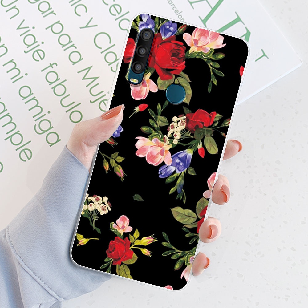 Compatibile con ALCATEL 1S (2021) 3L (2021) 6025D 6025 Custodia COVER case soft GEL SILICONE protezione flessibile matte MORBIDA TPU NERO