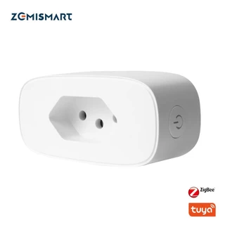 Zemismart Brasil Smart Tuya Zigbee Tomada BR Sem Fio De Temporização 16A Monitor De Energia Alexa Google Home Voice Control , Trabalhar Com Homekit via ZMHK01 Hub