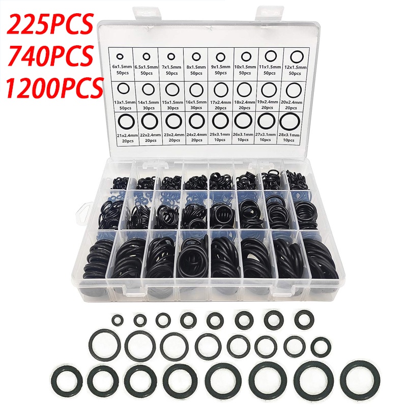 2225/740/1200Pcs O-Ring Juntas De Borracha De Vedação Anel Nitrílica Rings De Alta Pressão NBR Faixa Elástica Conjunto De Anéis