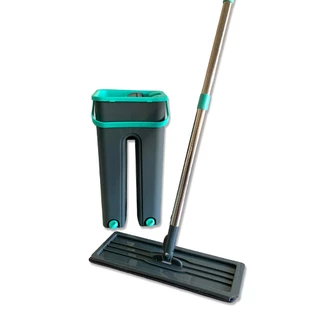 Mop Flat Lava e Seca Balde Duplo Rodo Esfregão Para Limpeza 5 Litros