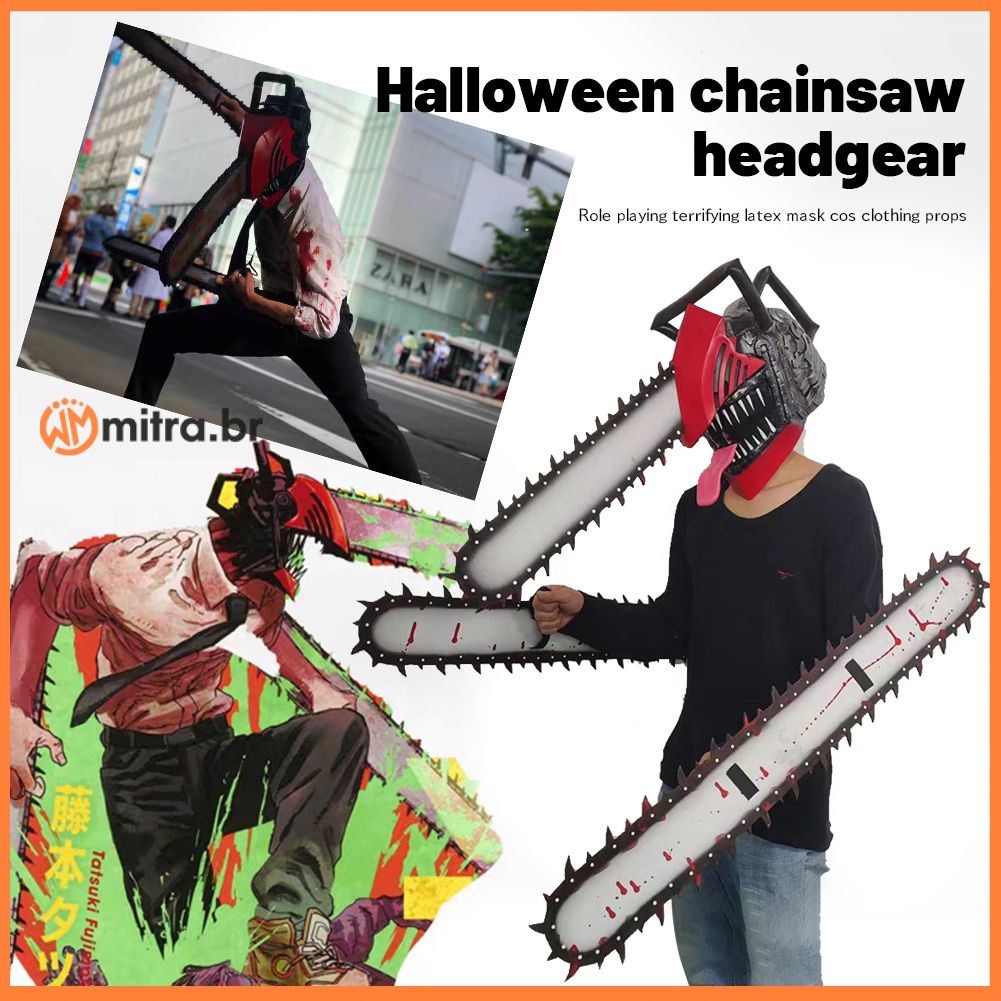 Anime Chainsaw Man Donjin Masks Cosplay Denji Helmets Hayakawa Aki Helmet  Punk Masks Clothes Suits Denji Halloween Costume Props