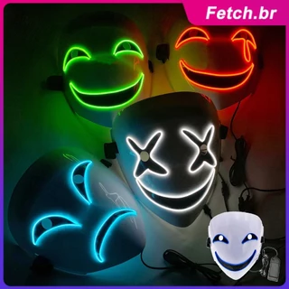 Led Light Mask Cosplay Japanese Cartoon Neon Light Samurai Mascara Luminous Led Fox Mask For Halloween Christmas Fetch.br