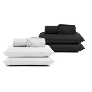 Kit 02 Jogo Lencol Cama Casal QUEEN C/Elastico POLIESTER ROUPA CAMA Revenda Sem Fronhas Liso