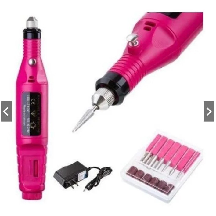 Lixadeira Unha portatil Lixa Elétrica Profissional Bloco Motor Bivolt