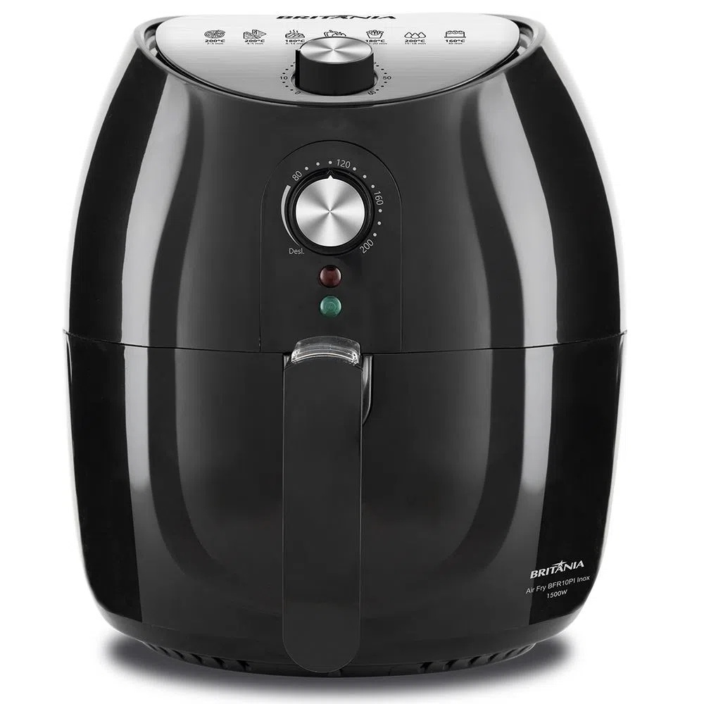 Fritadeira Elétrica sem Óleo 4L Air Fryer Gaabor Digital Touch 127V  -1400Watts- Grafite/Branco