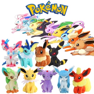 Pokemon Eevee Evolução de brinquedos de pelúcia Sylveon Flareon  Joolaon/Umbreon/Vaporeon/Presente de aniversário para crianças