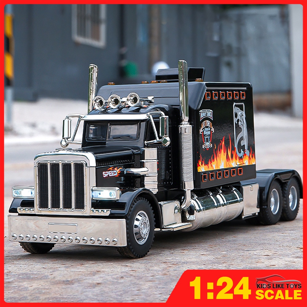 KLT 1 : 24 Peterbilt 389 Metal Alloy Toys Car Modelo De Carro De