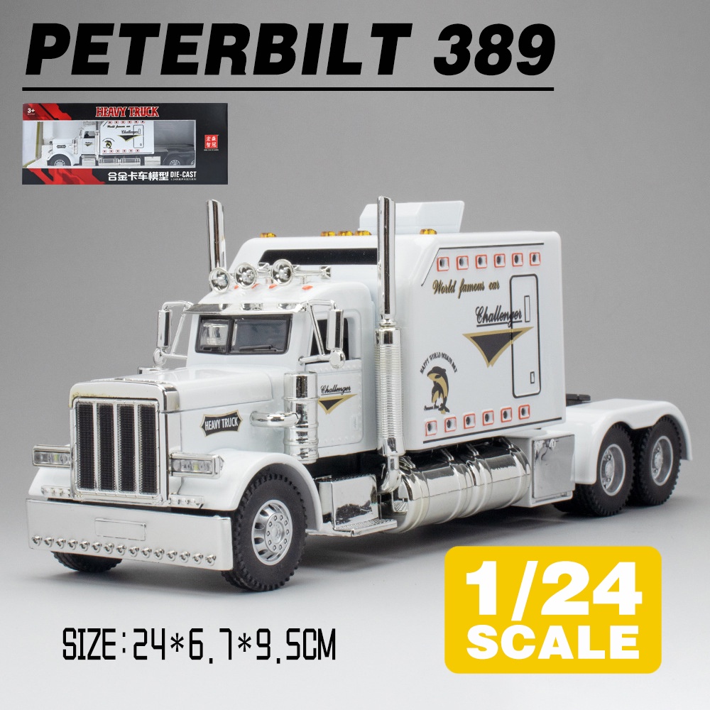 KLT 1 : 24 Peterbilt 389 Metal Alloy Toys Car Modelo De