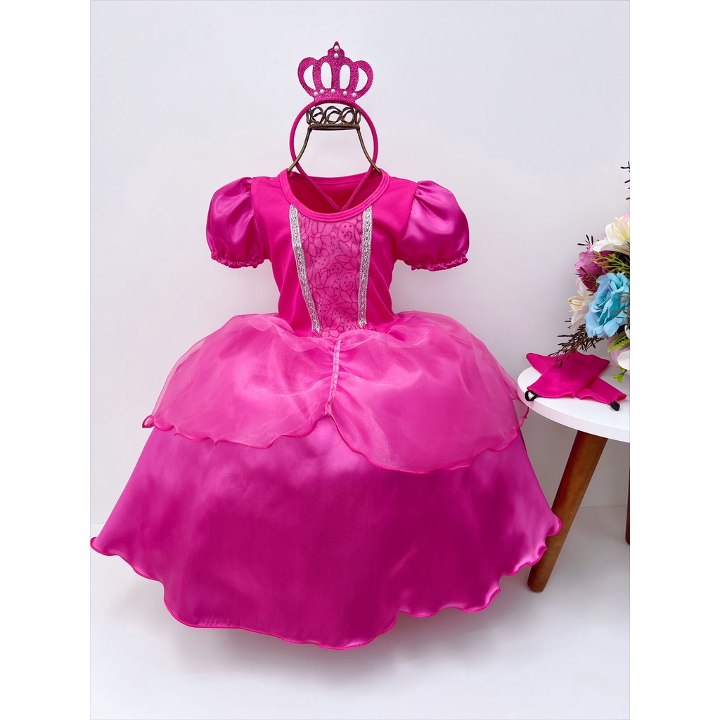 Vestido infantil da bela 2024 adormecida