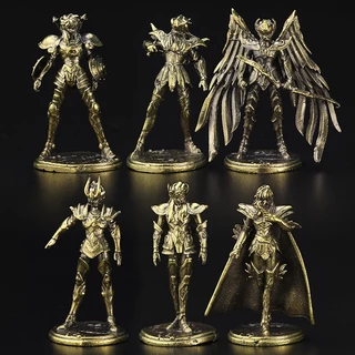 Latão metálico Saint Seiya Ouro feito à mão 12 Palace Fighting Soldier Modelo de Soldado de Luta de Mesa Jogo de Xadrez