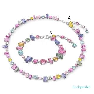 Luckgarden Love Pendant Colar Corrente Temperamento Ajustável Pulseira