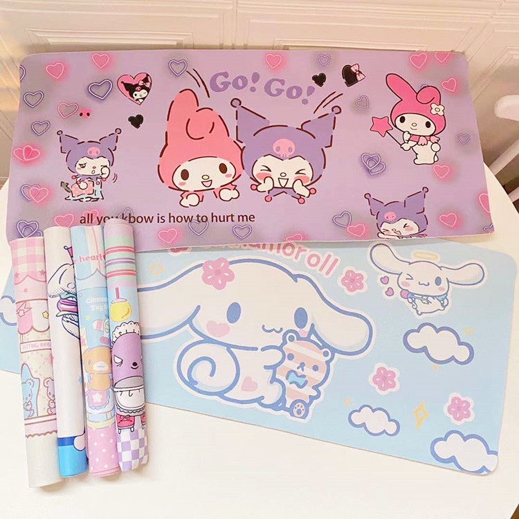 Sanrio Kuromi Cinnamoroll My Melody Pompompurin PochaccoLitter Twins Star Cartoon Girl Heart Waterproof Table Mat , Esteira De Decoração De Mesa Refeição (6.8)