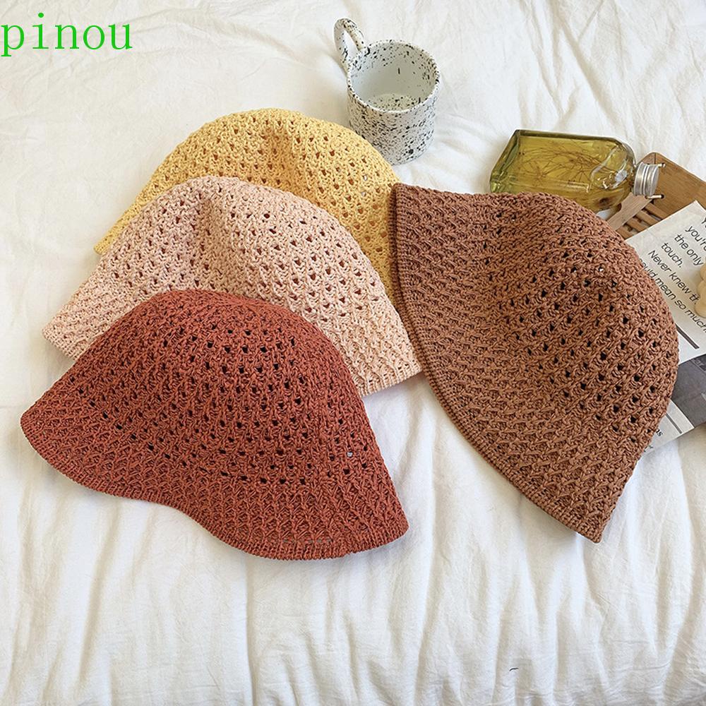 PINOU Women Chapéus De Palha Novo Chapéu Praia Dobrável Com Proteção UV