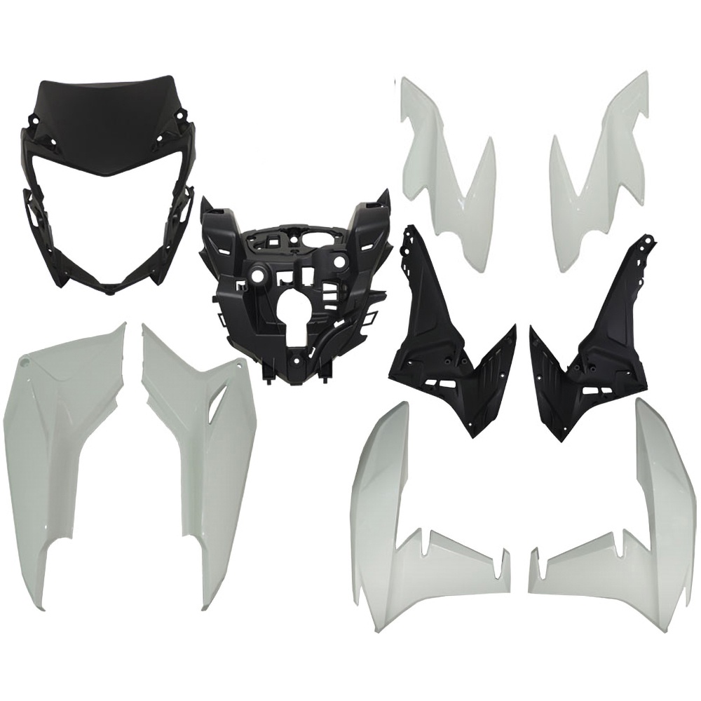 KIT CARENAGEM BROS 160 2022 a 2024 - FRONTAL INTERNA E LATERAL FAROL ...