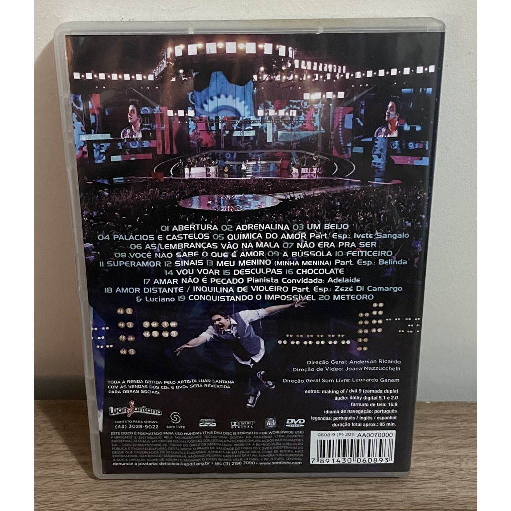 DVD - Luan Santana - Ao Vivo no Rio | Shopee Brasil