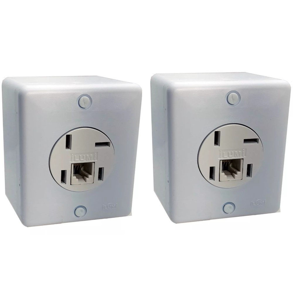 Kit 2 Tomada Telefone Telebras RJ11 Sobrepor Sistema X Box | Shopee Brasil