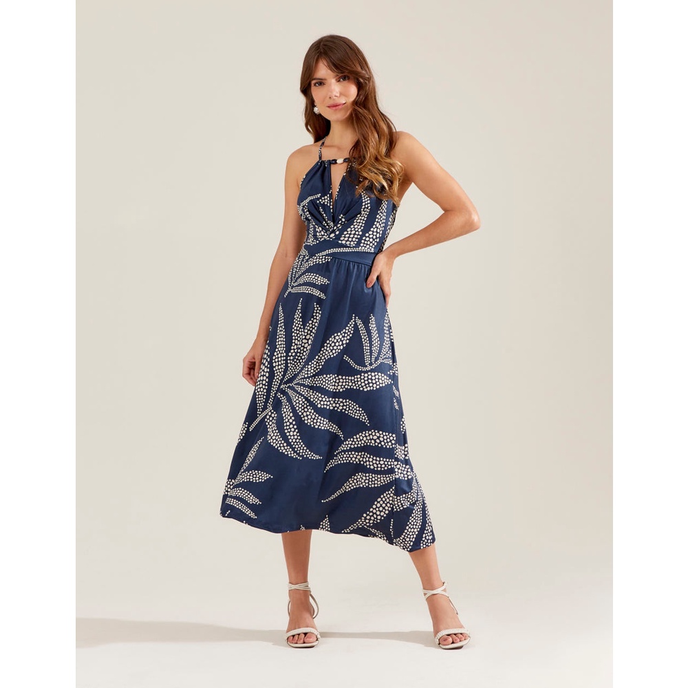 Vestido Zinzane Feminino Midi Estampado Hanna New