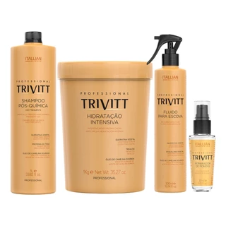Kit Trivitt Itallian Shampoo 1l Mascara 1kg Fluido Reparador