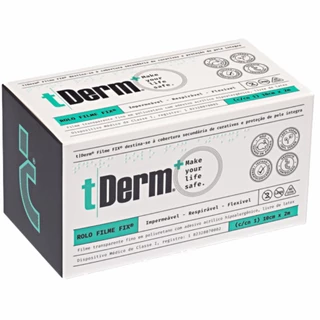 Filme Transparente Adesivo T Derm Fix 10cm x 2m Protetor Para Tatuagem Tropical Derm