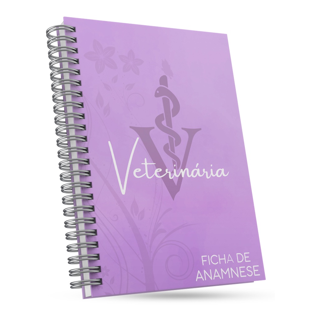 Caderno Ficha anamnese Clínica Veterinária