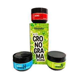 Kit Cronograma Capilar com 3 itens - Rhenuks Cosméticos