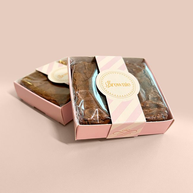 Caixa para Brownie Doçura Rosa Menor (25 unidades)