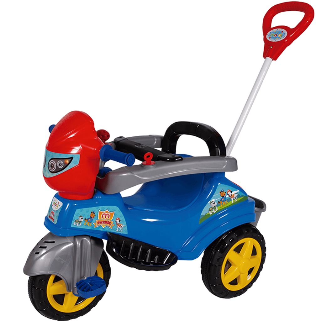 Triciclo Infantil Retrô Avespa Com Empurrador Colorido