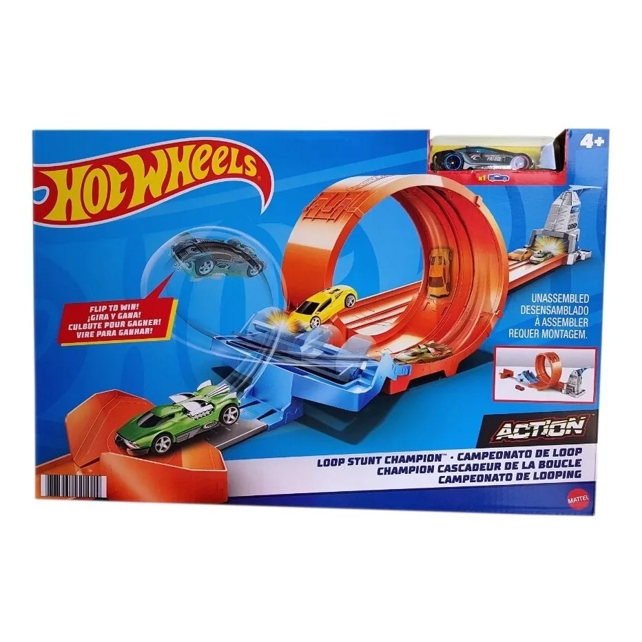 Hot Wheels Looping Set Montagem Action Com Carrinho Brinde