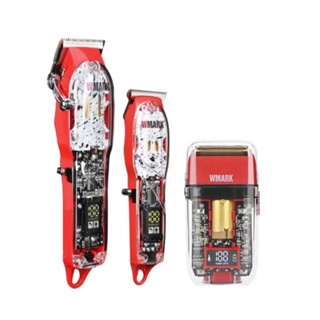 Maquina De Cortar Cabelo Profissional Wmark Ng 409 + Acabamento NG 509 + Shaver Ng 988