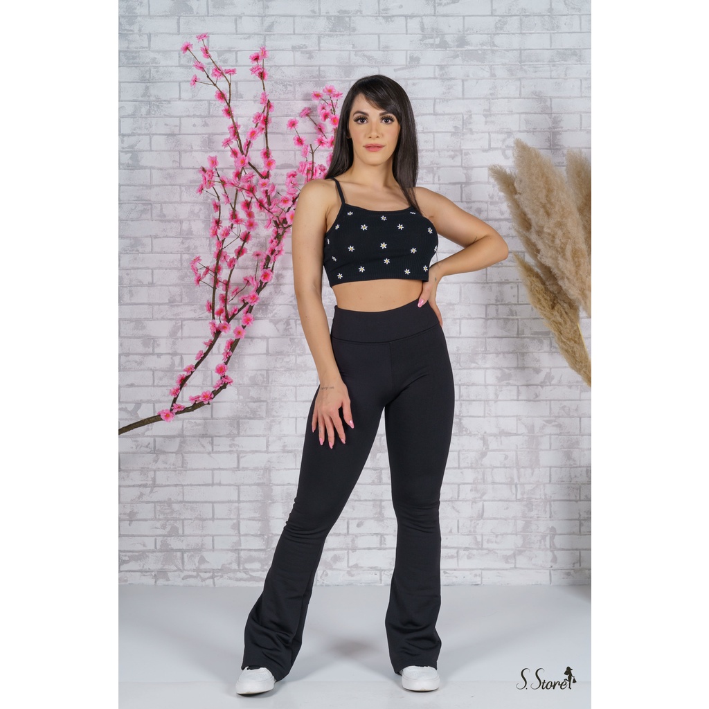 KIT 3 LEGGINGS FEMININA PELUCIADA TÉRMICA BAILARINA FLARE