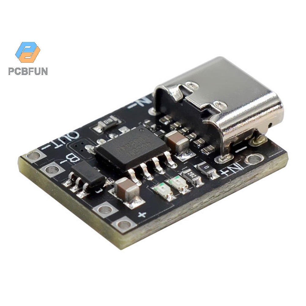 Pcbfun 1a 3.7v4.2v Módulo Carregador De Bateria De Lítio Ternário Tipo C